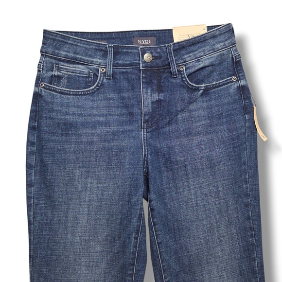 NYDJ Marilyn Straight Jeans Womens 4 Mid Rise Lift Tuck Moonlight - Picture 2 of 12